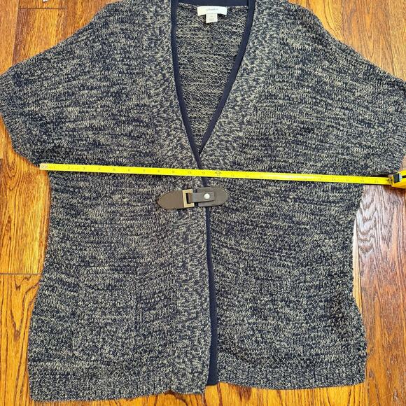 cj banks Sweater Vest Womens 1X Cardigan Layering Trendy Faux Leather Latch - Picture 8 of 12